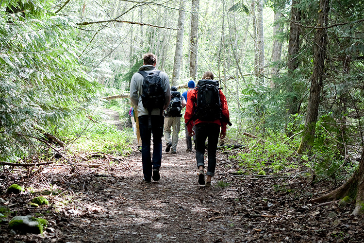 Group of hikers on the Cheakamus Lake Trail