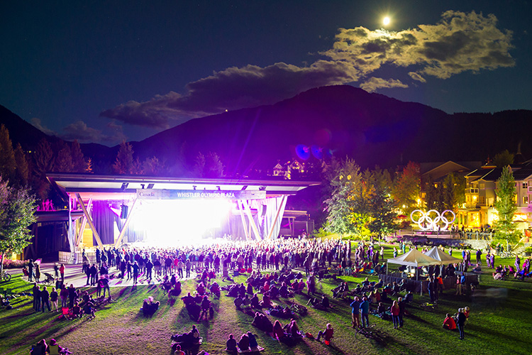 Outdoor concert at Whistler Olympic Plaza