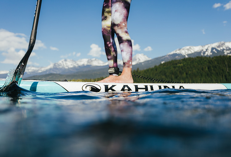 Paddleboarder on Alta Lake in Whistler