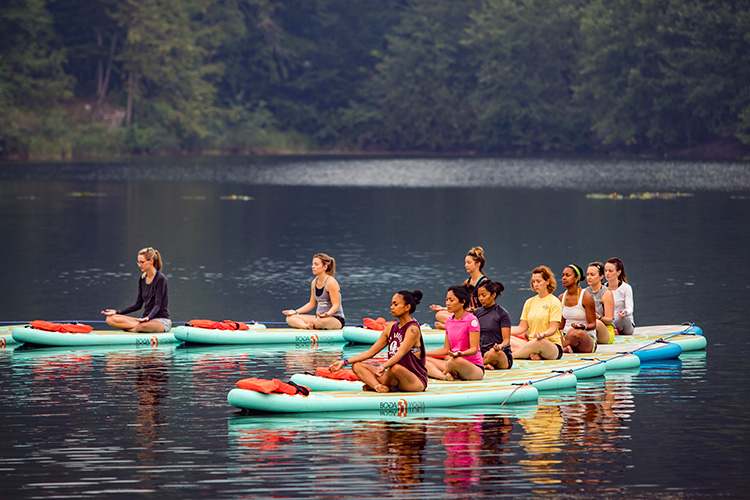 A SUP Yoga Class in Whistler