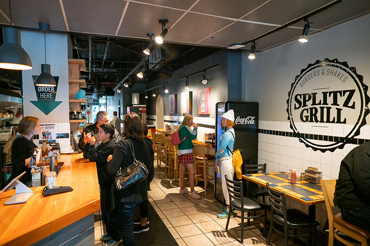 Ordering counter at Splitz Grill in Whistler