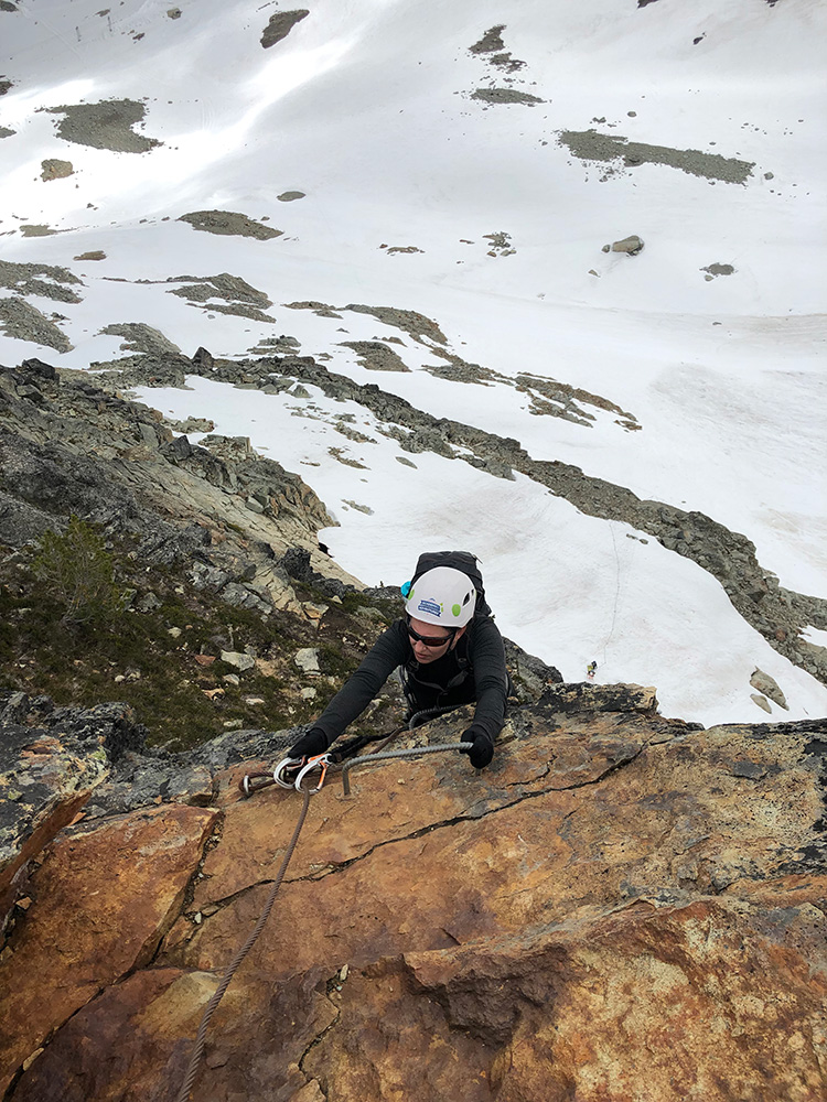 Iron rungs on the Via Ferrata tour in Whistler