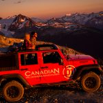 Couple on a Jeep sunset tour in Whistler