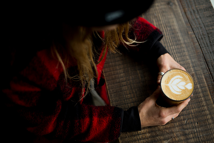 Latte art at a Whistler cafe