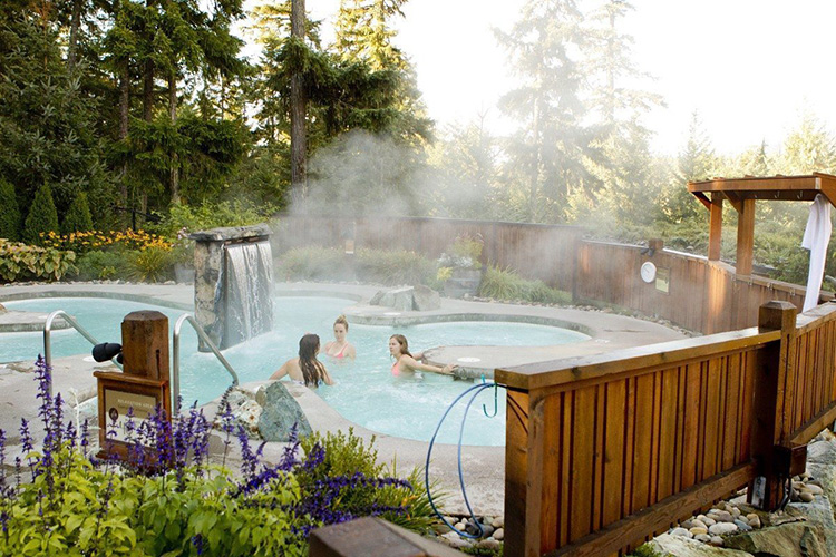 Pools at Scandinave Spa in Whistler