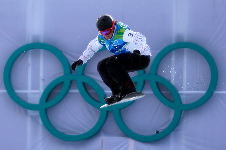 Maelle Ricker on course at the 2010 Olympic Winter Games.