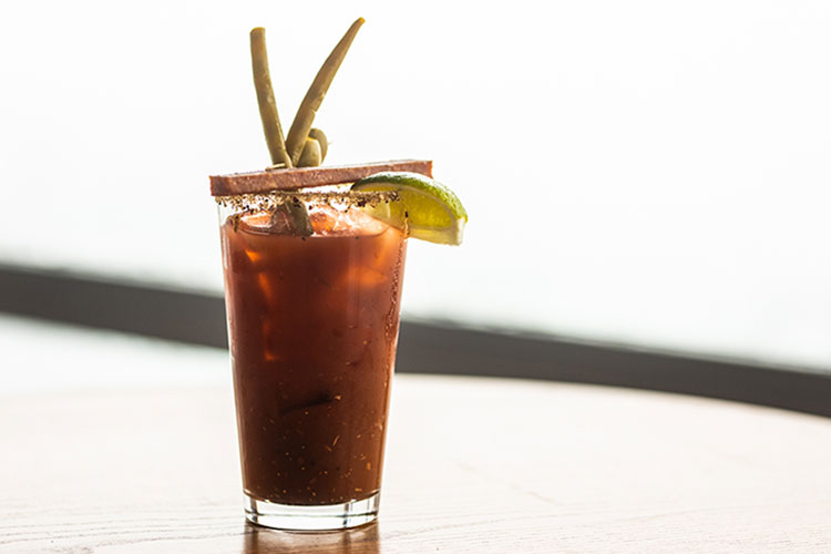 A Caesar cocktail served at the Umbrella Bar on Whistler Blackcomb.