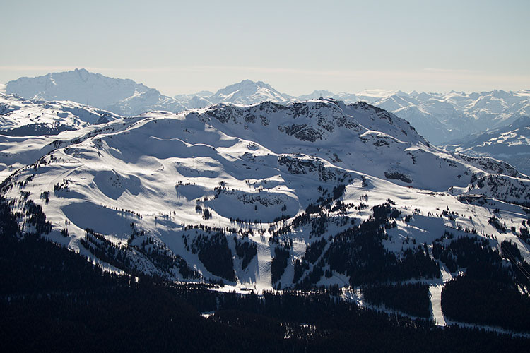 Whistler Mountain bathed in sunshine