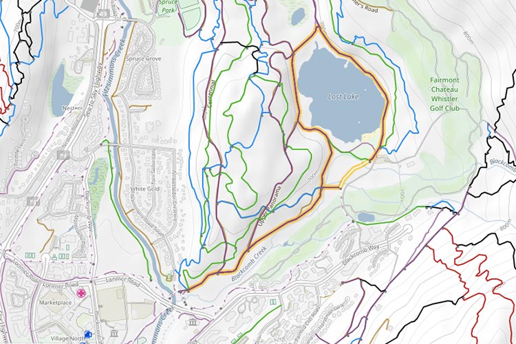 Lost Lake Loop running map