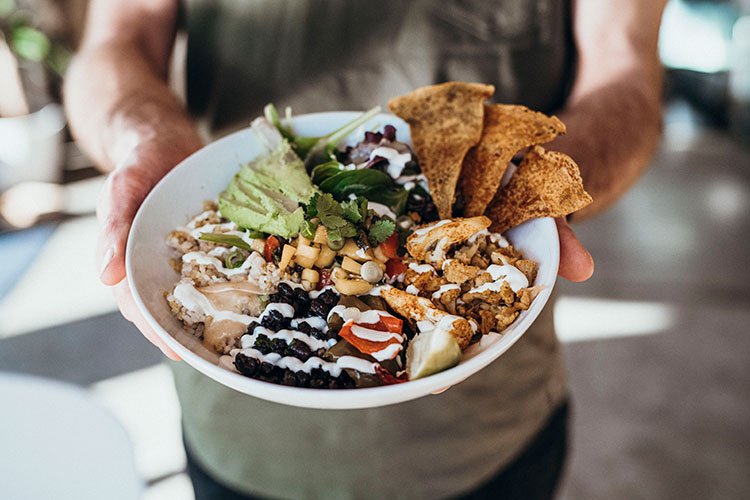 A lunch bowl from The Green Moustache.