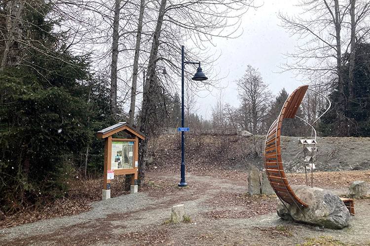 The entrance to the Fitzsimmons Accessible Nature Trail in Whistler.