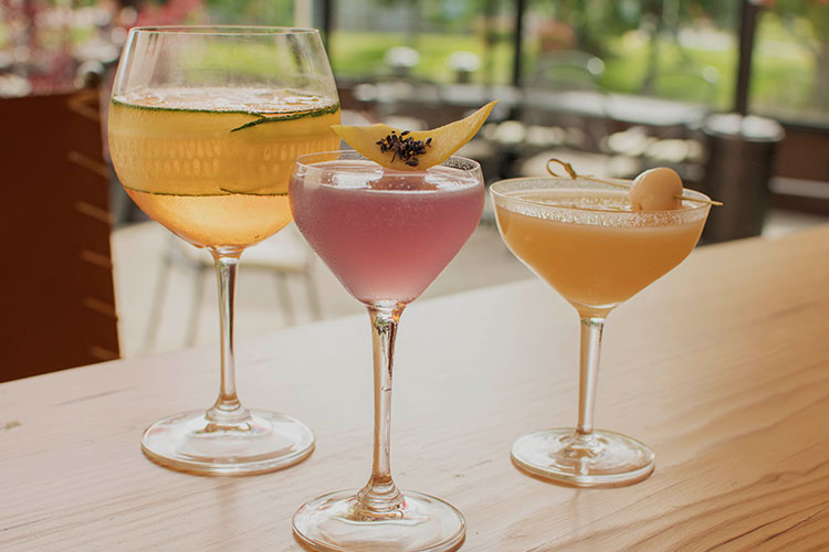 A trio of cocktails at the Bearfoot Bistro in Whistler.