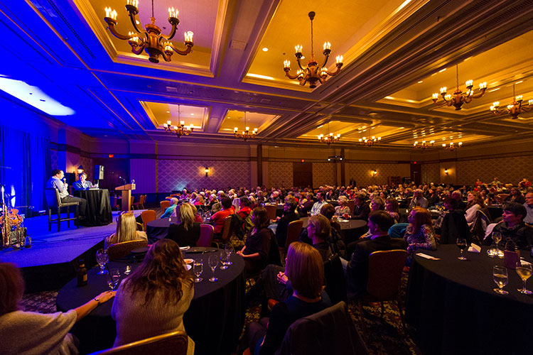 A ballroom at the Fairmont Chateau Whistler at the Whistler Writers Festival. 