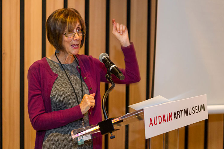 Founder, Stella Harvey, speaking at the Whistler Writers Festival. 