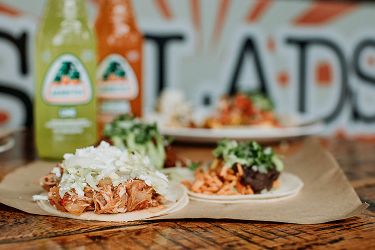 Yummy tacos on display at La Cantina in Whistler.