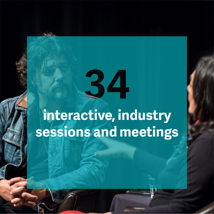 34 interactive, industry sessions and meetings.