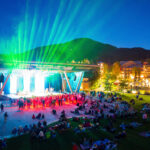 The stage is bathed in light at the Whistler Summer Concert Series.