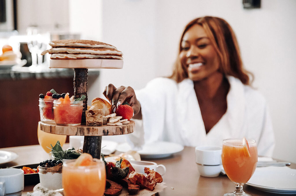 The Breakfast Tower is three tiers of morning decadence.