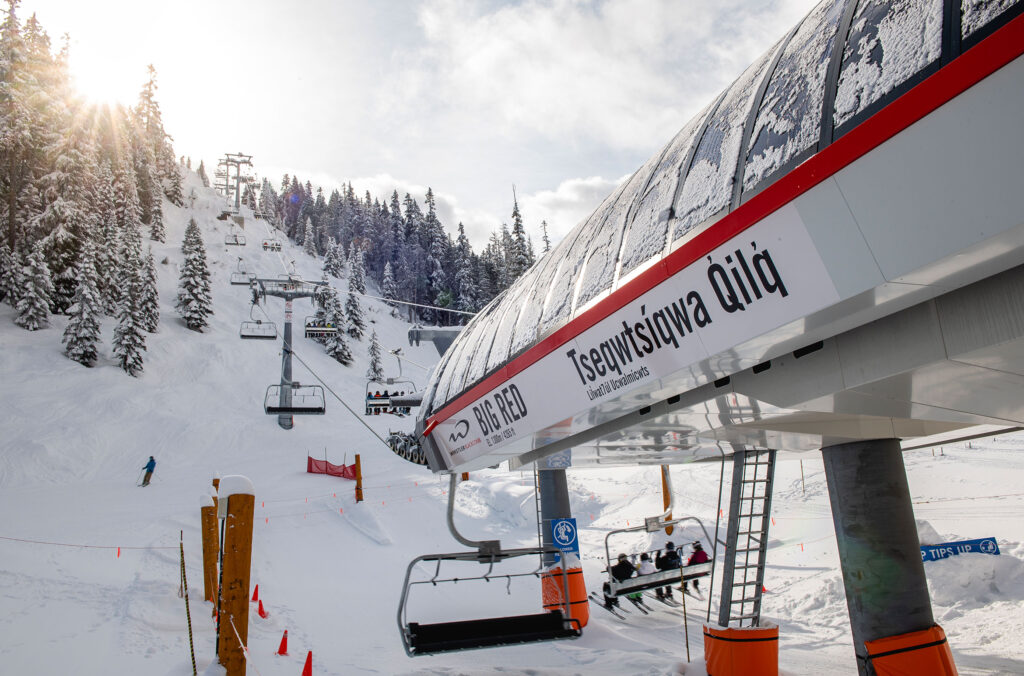 A picture of the Big Red Express on Whistler Mountain.