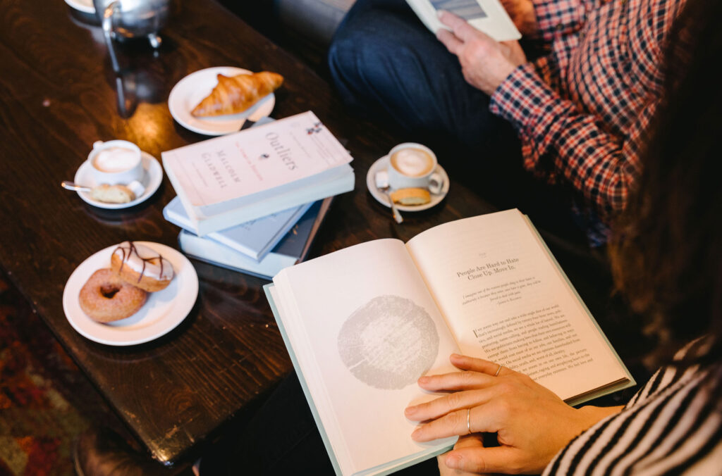 Books, coffee and pastries at the Whistler Writers Festival.