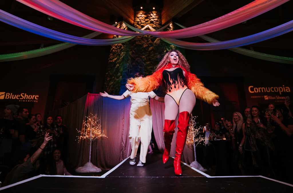 Drag queens entertain the crowds at Whistler Cornucopia.