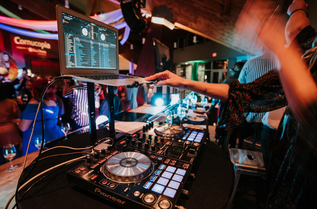 A DJ spins the decks at Whistler Cornucopia.