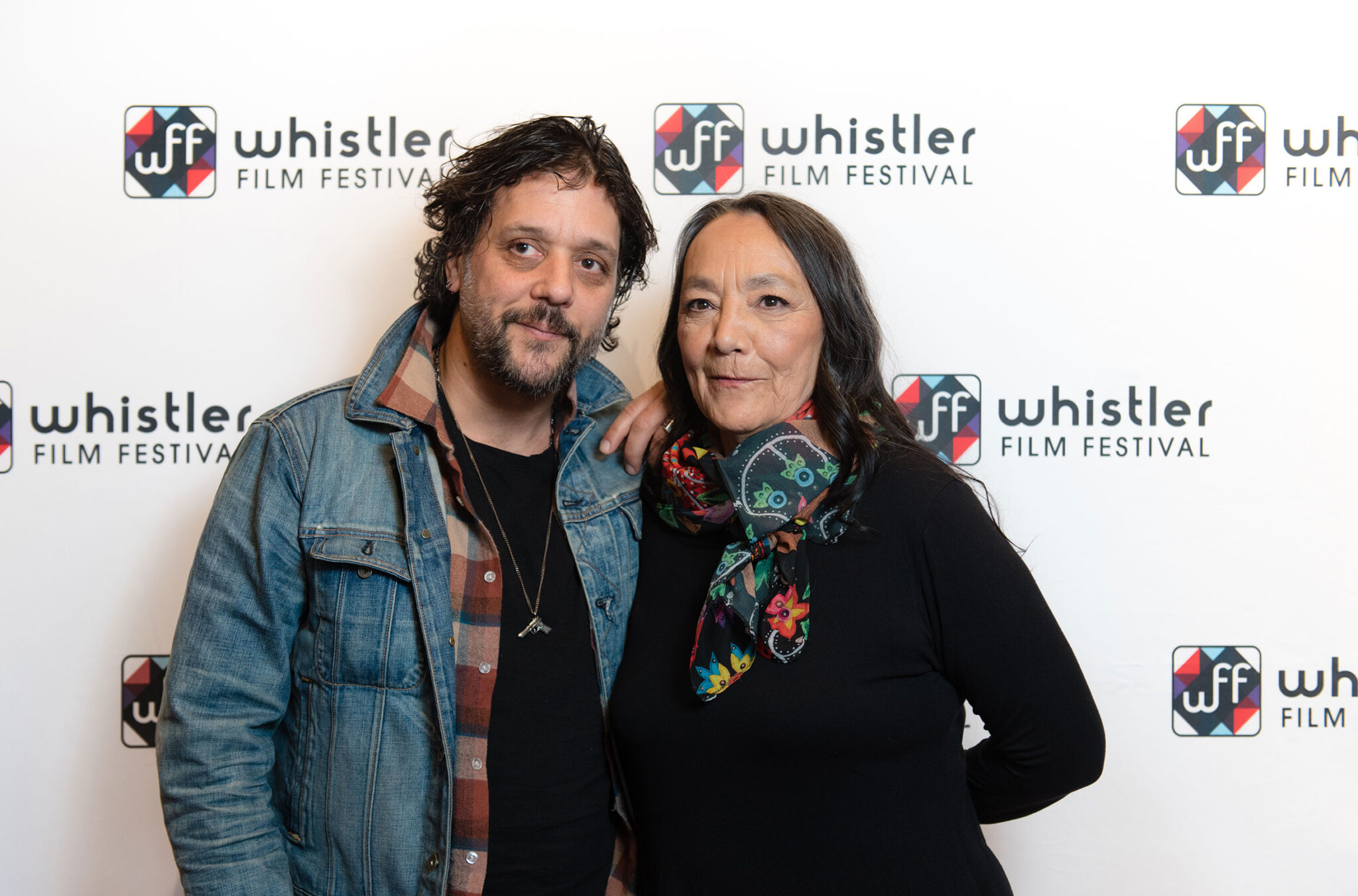 George Stroumboulopoulos with Tantoo Cardinal at the 2020 Whistler Film Festival.