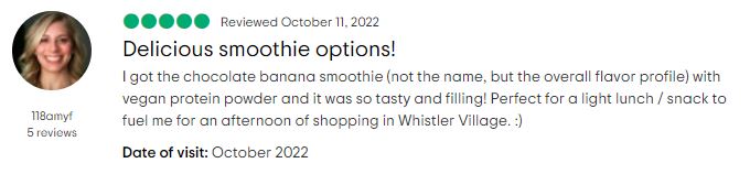 A Tripadvisor review of Hundo-P Smoothie.