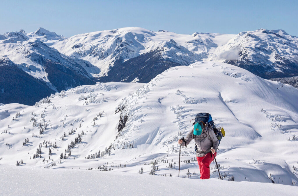 Backcountry enthusiast, Ally Gandy out in Whistler's backcountry.