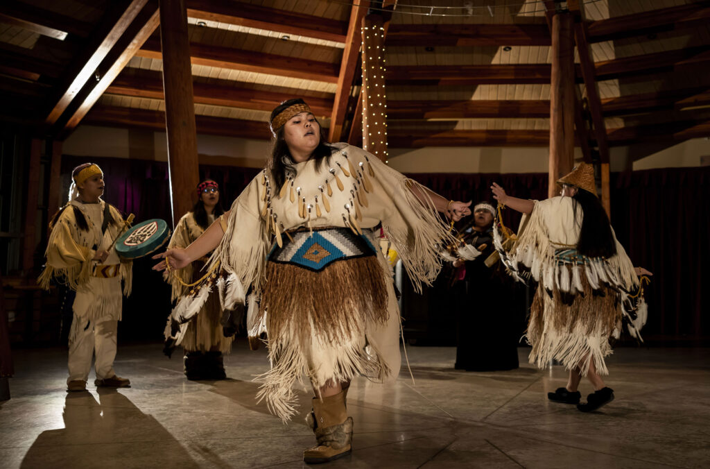 The SLCC ambassadors share traditional dances during the performance part of the spring feast, part of the Nourish Spring Series.