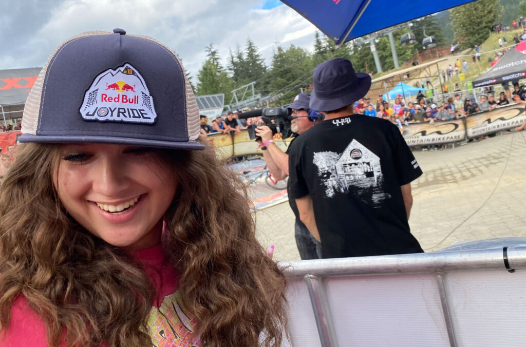 Miguel's daughter at the Red Bull Joyride event during Crankwork Whistler.