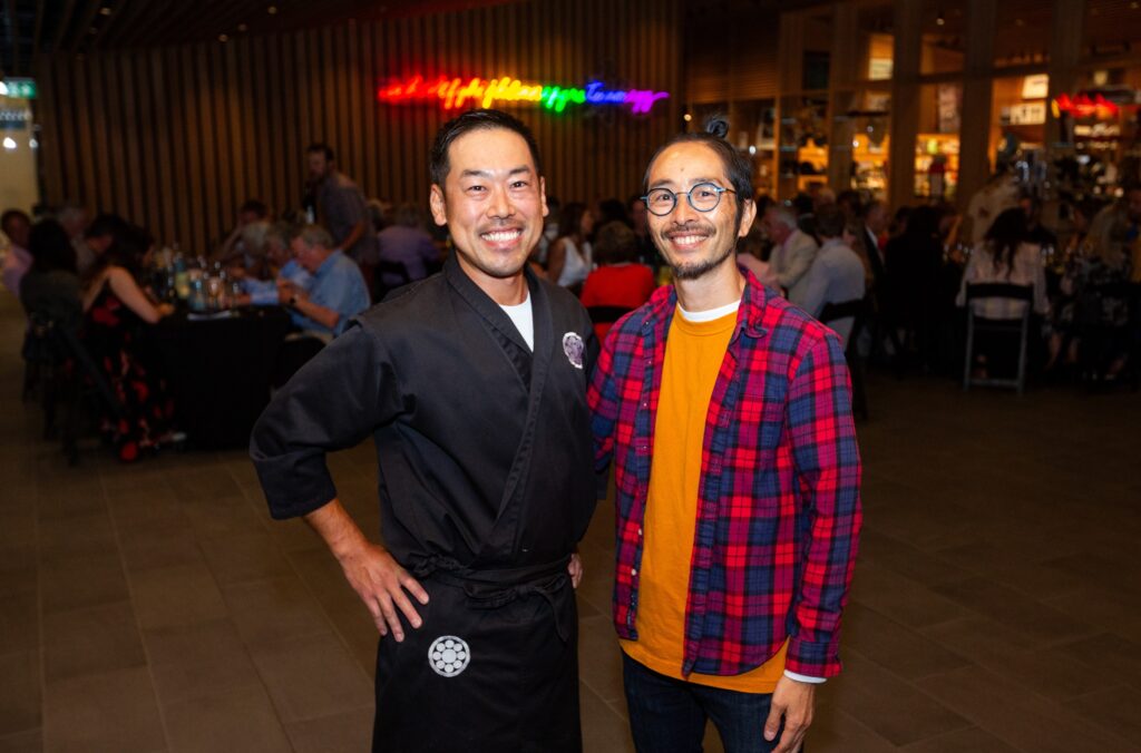 Chef Koji Chiba with artist Manabu Ikeda