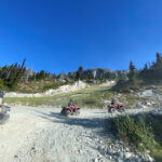 ATVs wind up the trails on Blackcomb Mountain in the summer.