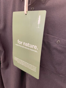 For Nature label at the Ecologyst store in Whistler.