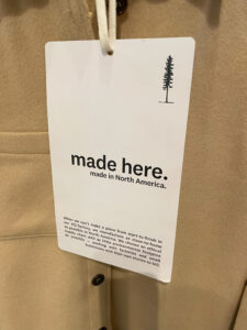 Made Here label at the Ecologyst store in Whistler.