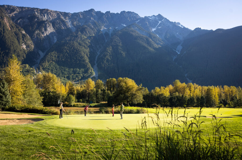 Big Sky Golf Club sits in the shadow of Mount Currie.