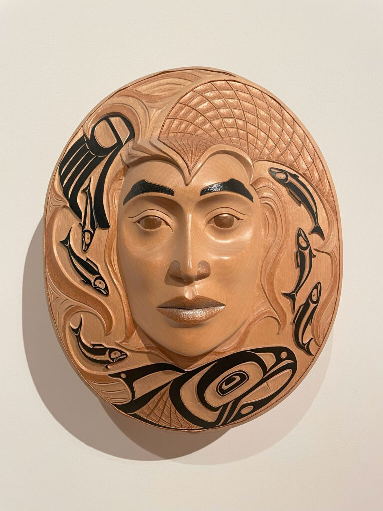 Arlene Ness's Copper Woman Moon (2013, silver birch, copper, pigment).