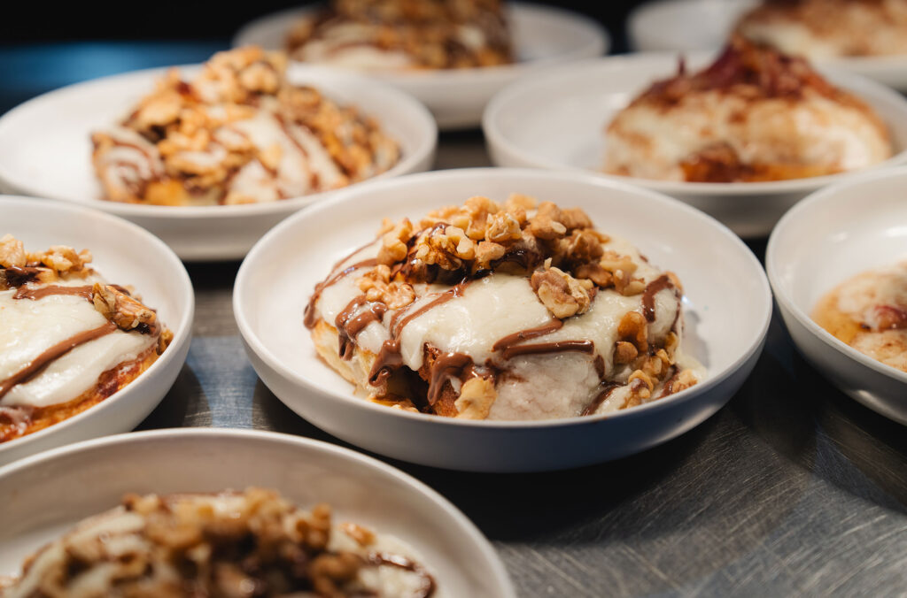 A Banana Walnut Cinnamon Bun at the Chic Pea on Whistler Mountain.