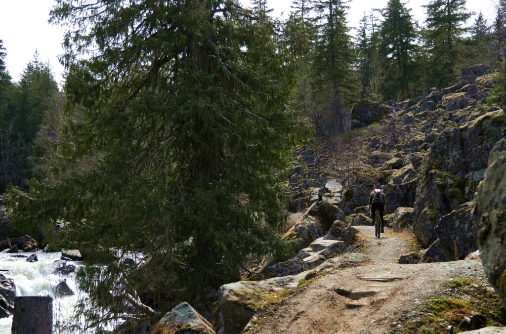 Biking the Sea to Sky Trail, Whistler Canada as part of XFONDO Whistler.