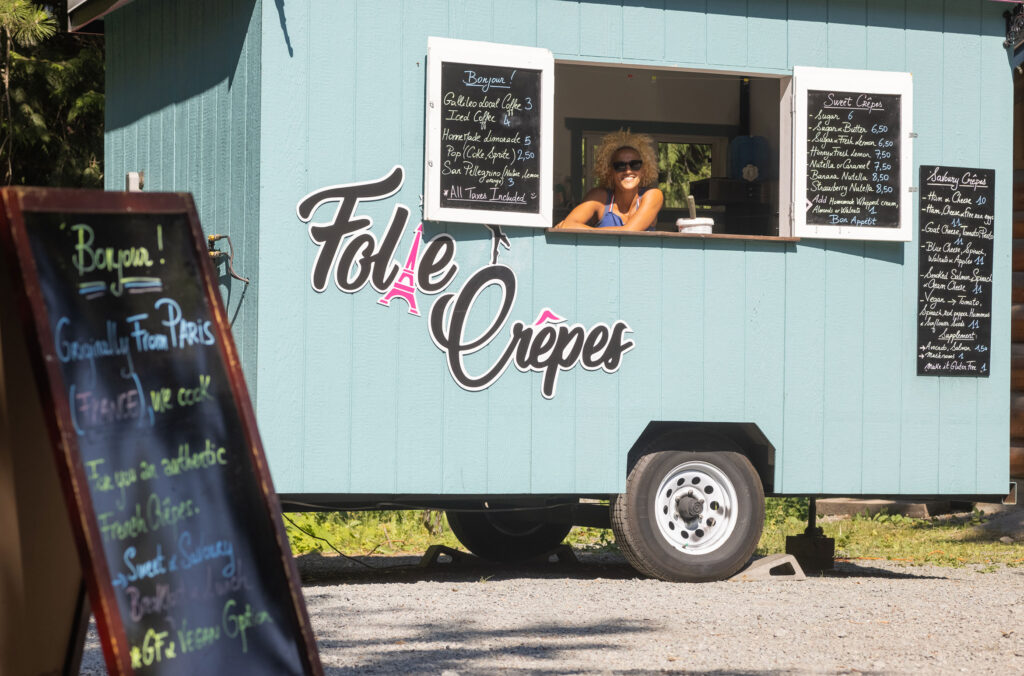 The owner of the Folie Crepes food truck is ready for Whistler's park-goers.