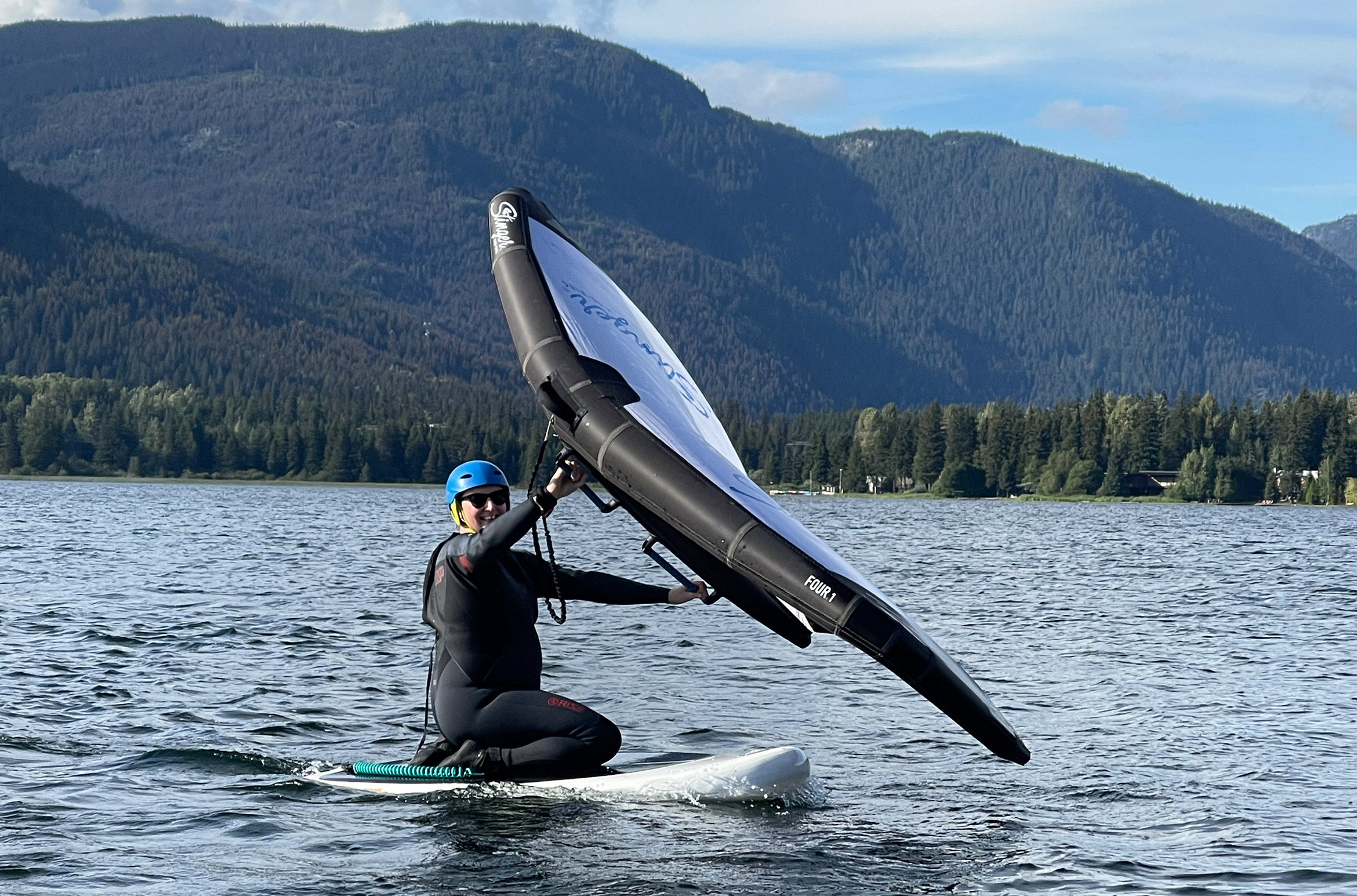 Wing Foiling in Whistler