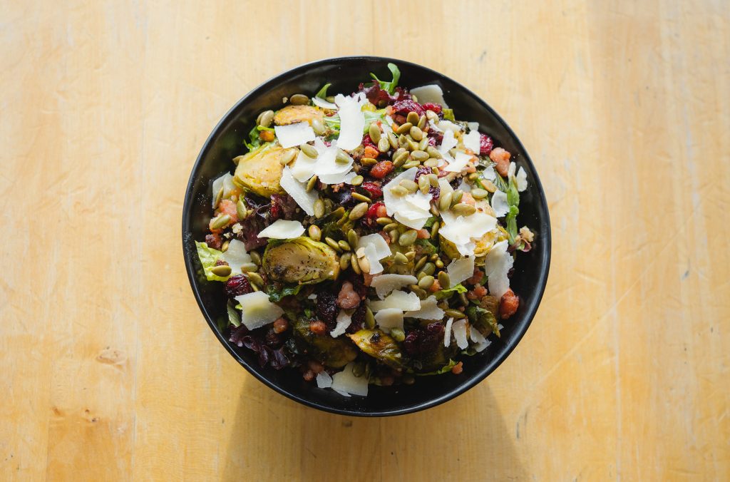 A colourful salad bowl served at the Glacier Lodge on Whistler Blackcomb.