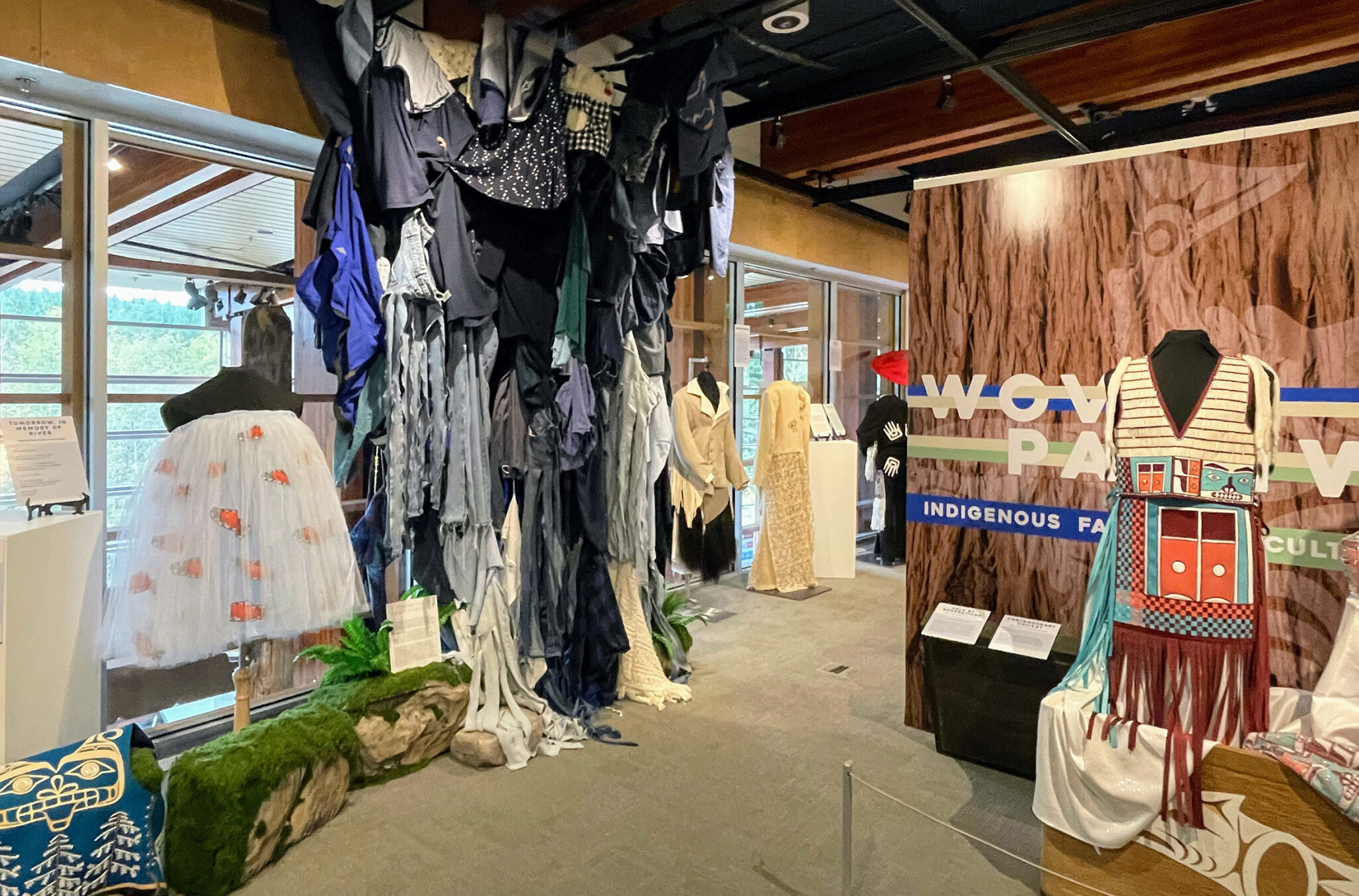 The Woven Pathways exhibit at the Squamish Lil'wat Cultural Centre showcases Indigenous fashion designers.
