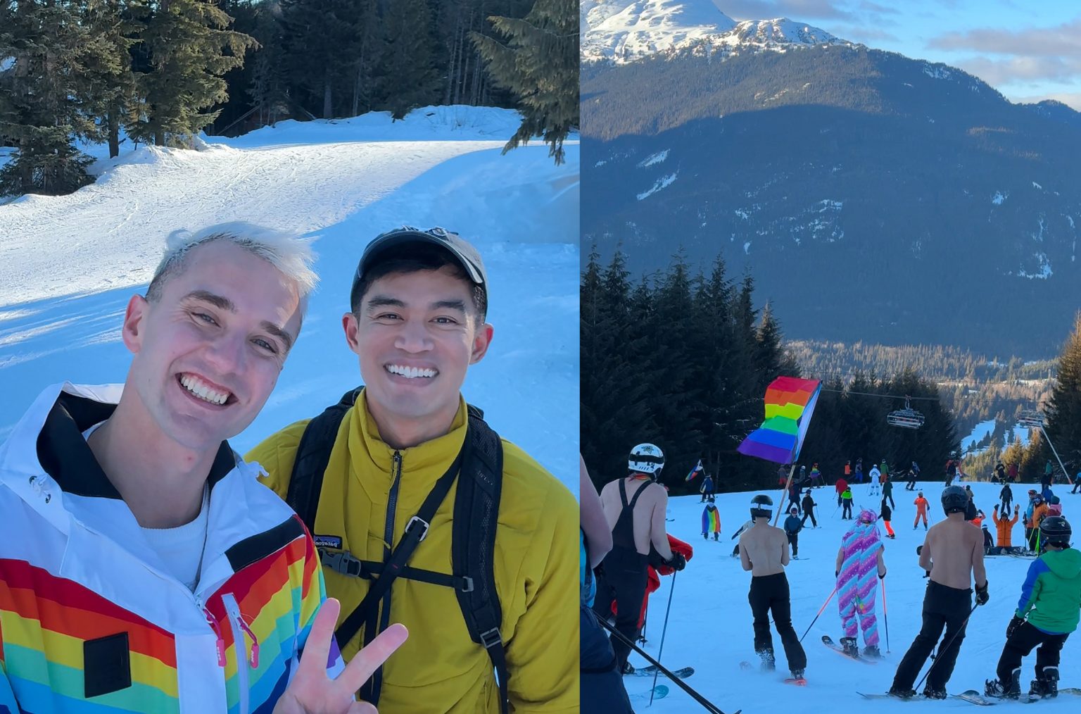 Calum McSwiggan at the Pride Parade during the Whistler Pride a& Ski Festival.