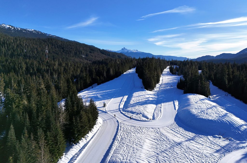 The cross-country trails out at Whistler Olympic Park.