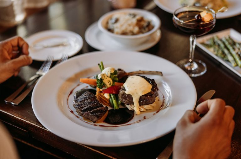 A delicious plate of food at the Rimrock Cafe in Whistler.