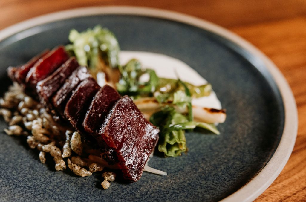 The blue fin tuna at Wild Blue Restaurant in Whistler.