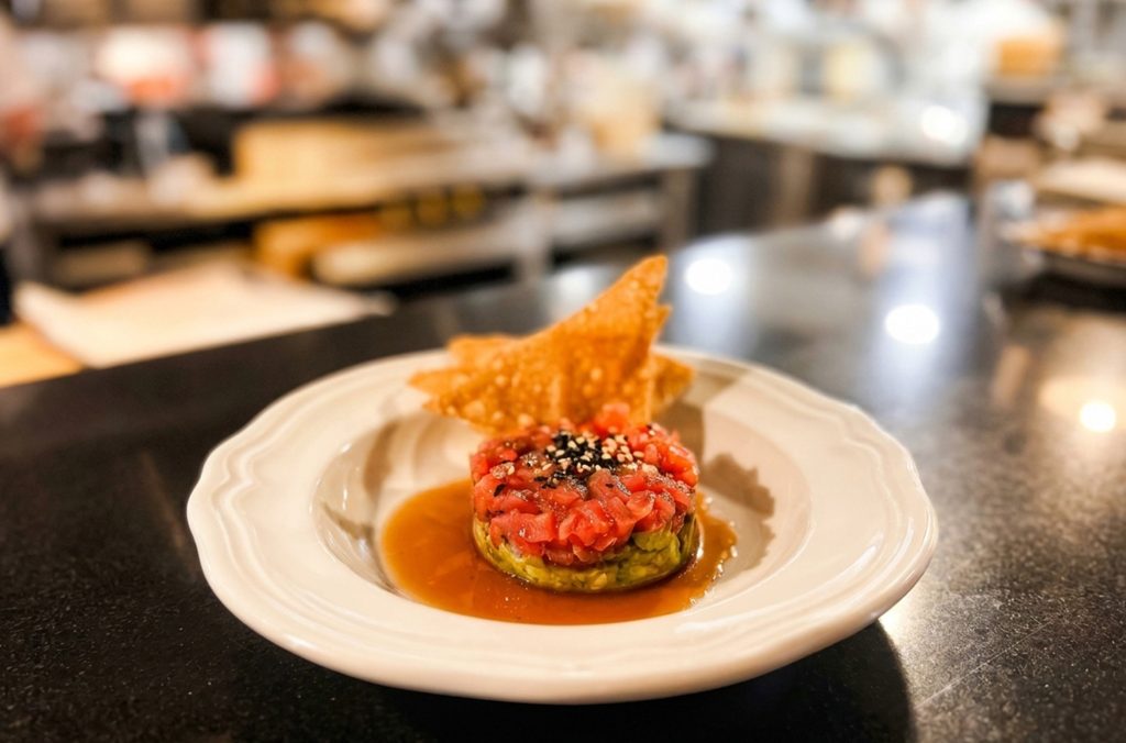 The Diced Pacific Ahi Tuna dish at Trattoria di Como.