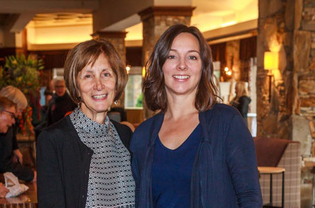 Stella Harvey and Rebecca Wood-Barrett at the Whistler Writers Festival.