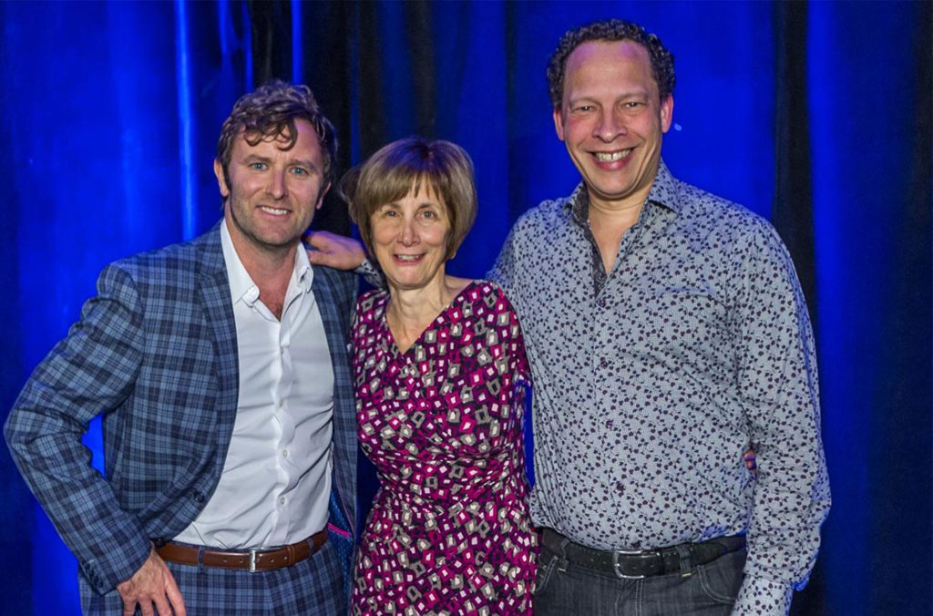 Grant Lawrence, Stella Harvey and Lawrence Hill at the Whistler Writers Festival